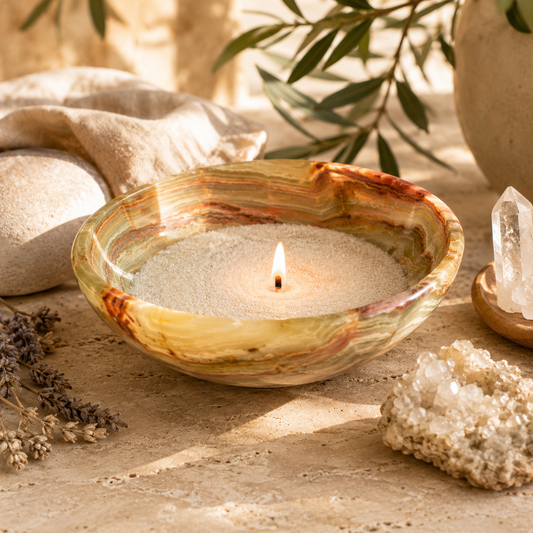 Onyx bowl, Home Décor/Sand Wax 6"