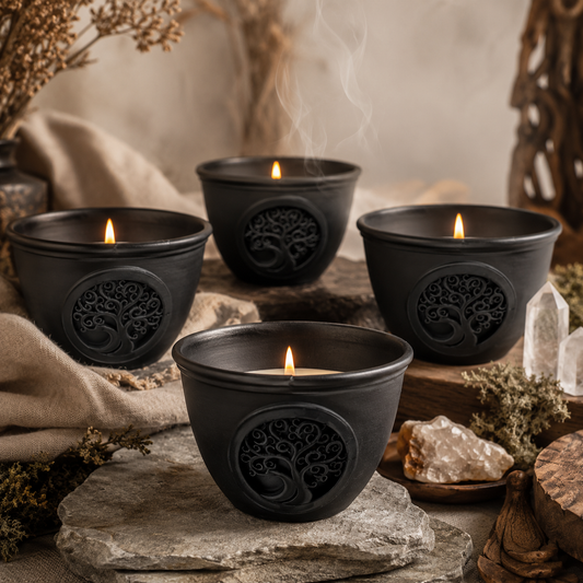 TREE OF LIFE Iron candle holder 3 1/2"
