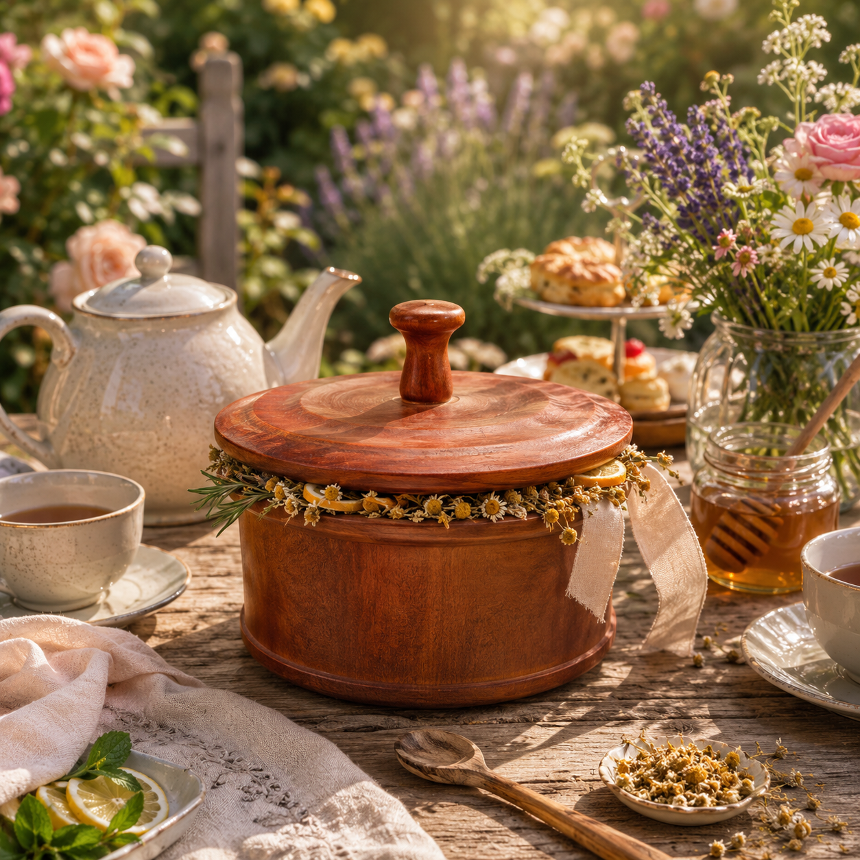WOODEN BOWL 6 1/2" | Artisan Home Décor