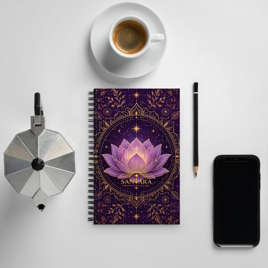 Sovereign Bloom: The Crown Chakra Lotus, Spiral notebook