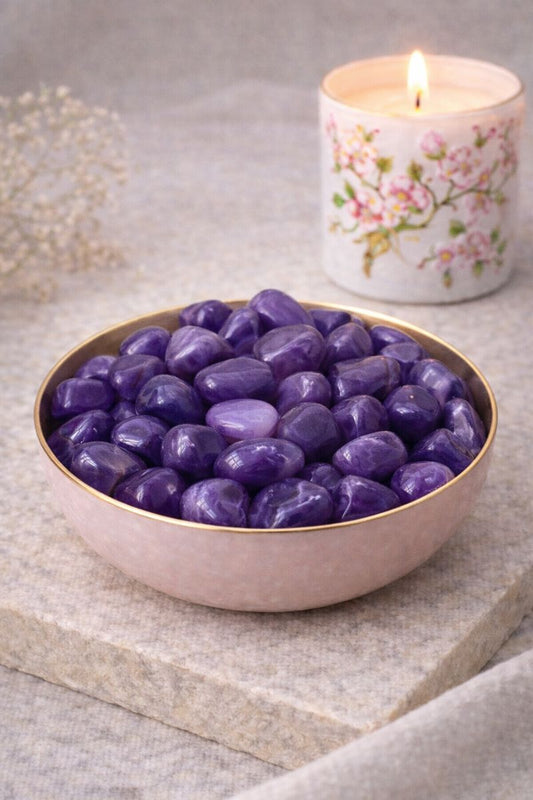 Amethyst Tumbled Stones — 1 lb | Quartz Family Crystal