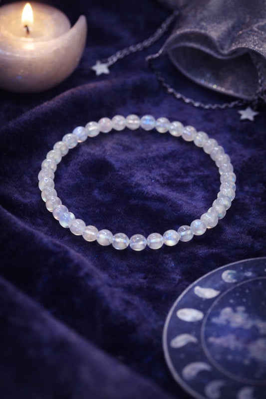 Moonstone Beaded Bracelet  — 4 mm