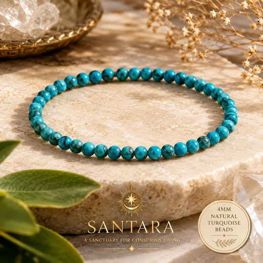 Turquoise stretch bracelet 4mm