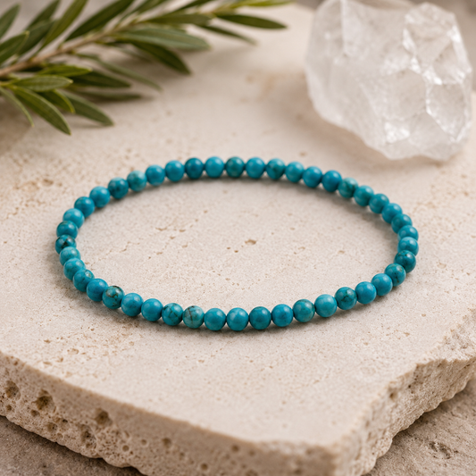 Turquoise stretch bracelet 4mm