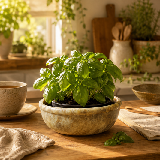 Natural Soapstone Planter Pot for Herbs 5" | Urban Garden