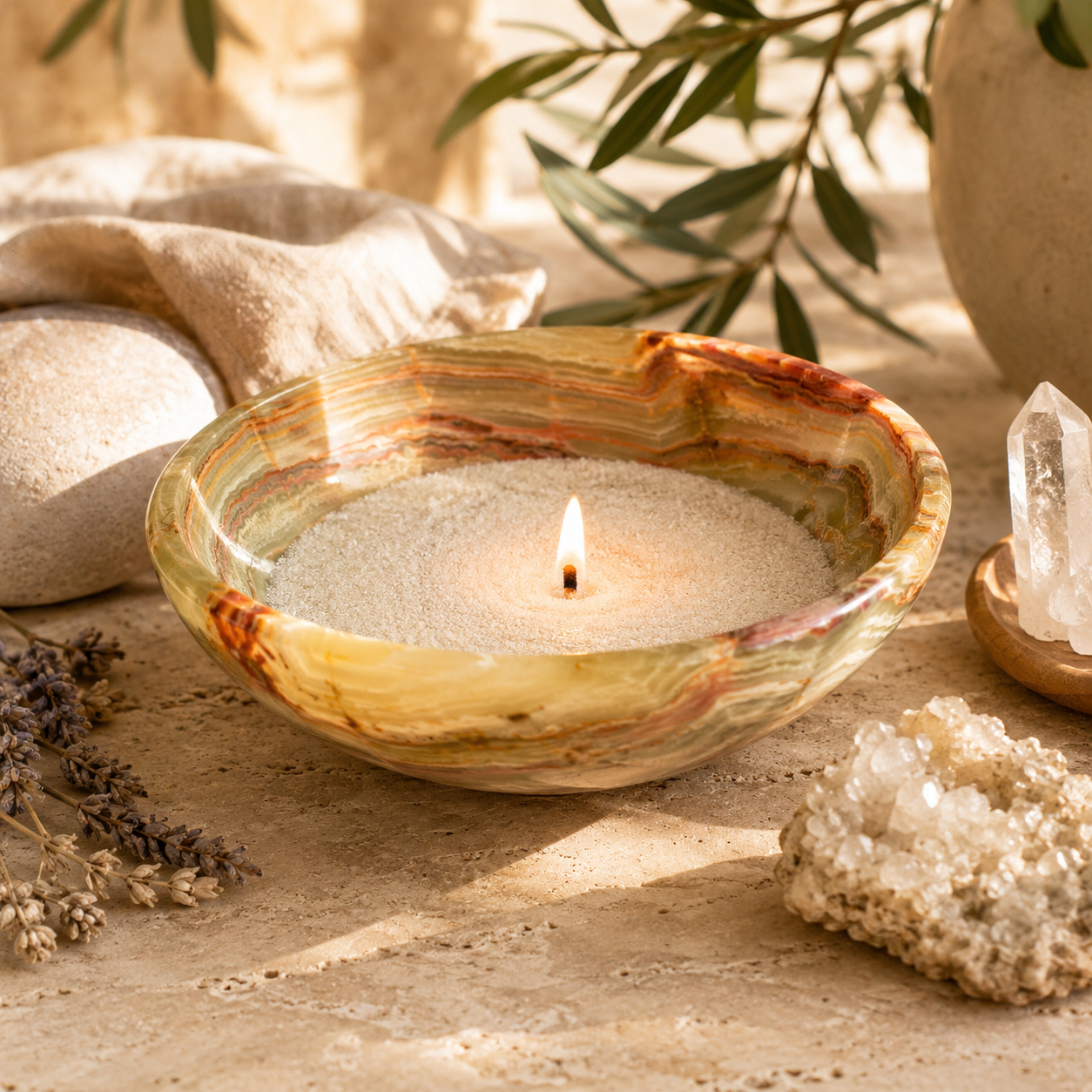 Onyx bowl, Home Décor/Sand Wax 6"