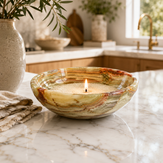 Onyx bowl, Home Décor/Sand Wax 6"